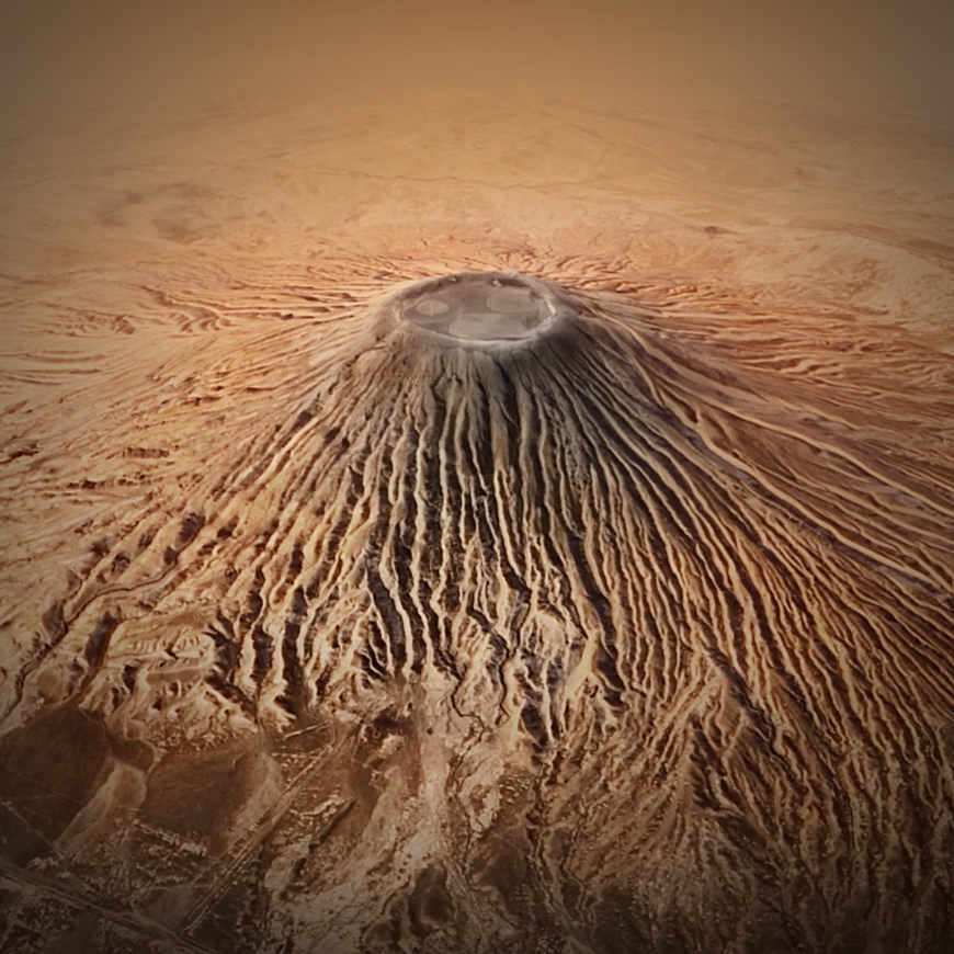Animated information about how mud volcanoes function, Gobustan muzeum, Azerbaijan.