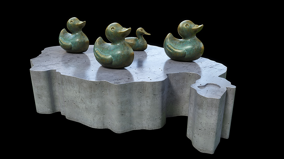 Sculpture with Ducks